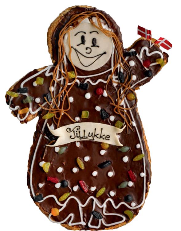 Kagemand m. slik af Wienerbrød
