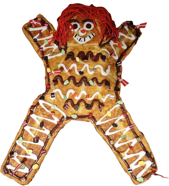 Kagemand m. slik af Wienerbrød